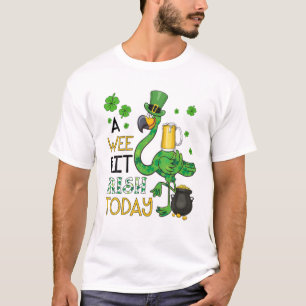 Camiseta A Wee Bit Irish Today Green Flamingo St Patrick's