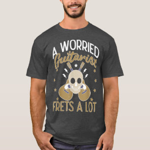 Camiseta A Worried Guitarist Frets A Lot Acoustic Guitar 10