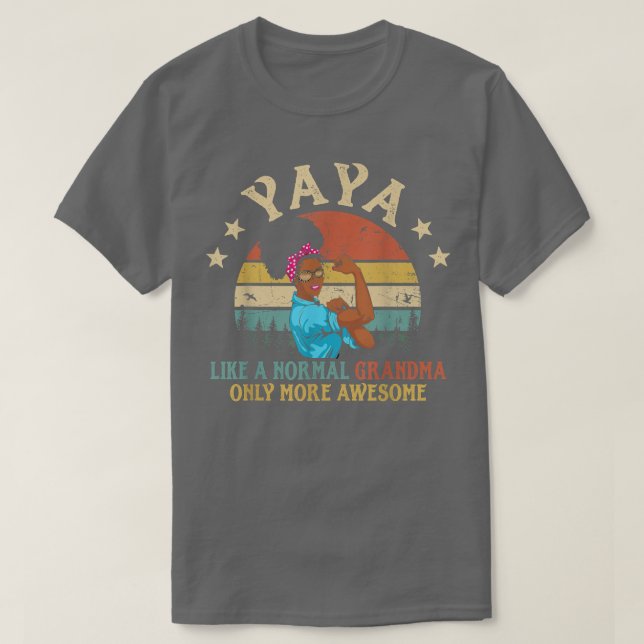 Camiseta A Yaya Le Gusta Una Abuela Normal Sólo Un África M (Diseño del anverso)