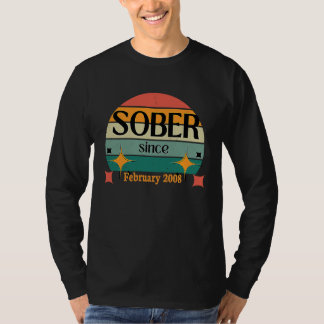 Camiseta AA NA Celebrate Sobriety Since February 2008 Sober