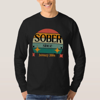 Camiseta AA NA Celebrate Sobriety Since January 2004 Sober