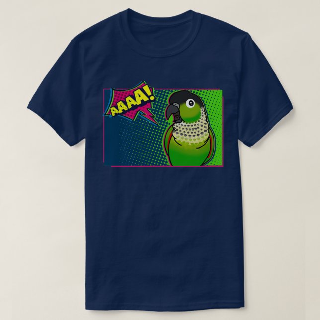 Camiseta AAAAA Black capped Conure Comic (Diseño del anverso)