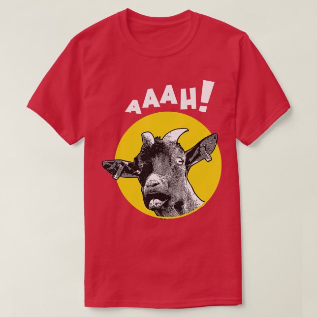 Camiseta Aaah Gritando Cabra Tee Animal (Diseño del anverso)