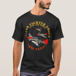 Camiseta AAC - 332nd Fighter Group - 12th AF - Red Tails