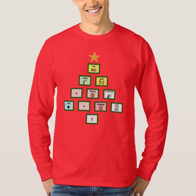 Camiseta AAC Te deseamos una feliz Navidad con mucho sabor (Anverso)