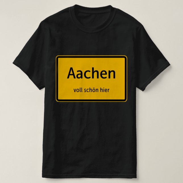 Camiseta Aachen Herren Männer T-Shirt Tshirt Shirt (Diseño del anverso)