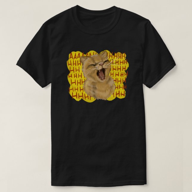 Camiseta AAHHHnimal - Gato (Diseño del anverso)