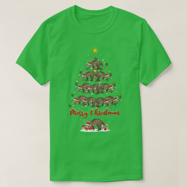 Camiseta Aardvark Animal Lover Coincide con Santa Aardvark  (Diseño del anverso)