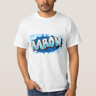 Camiseta Aaron Your Graffiti Name Background Brick Wall T-S