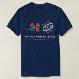 Camiseta AAS + Marzo para la ciencia; Azules marinos