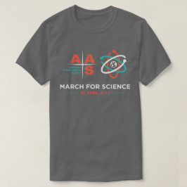 Camiseta AAS + Marzo para la ciencia; Gris oscuro