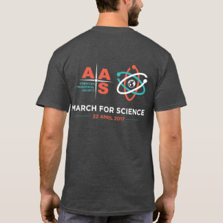 Camiseta AAS + Marzo para la ciencia; Invierta, gris de