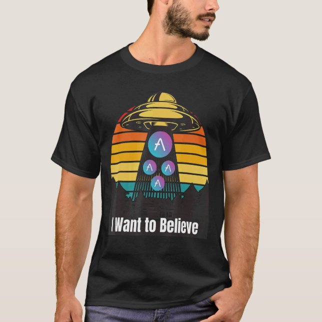 Camiseta Aave Ufo Encuentro Retro Sunset Blockchain Eth Cry (Anverso)