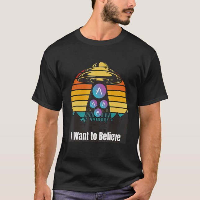 Camiseta Aave Ufo Encuentro Retro Sunset Blockchain Eth Cry (Anverso)