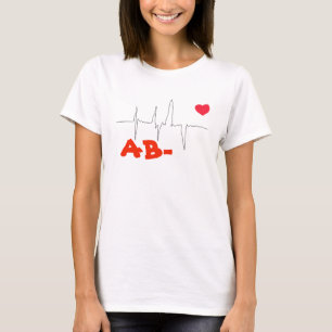 Camiseta AB- Tipo de Sangre Funky Frecuencia Cardí