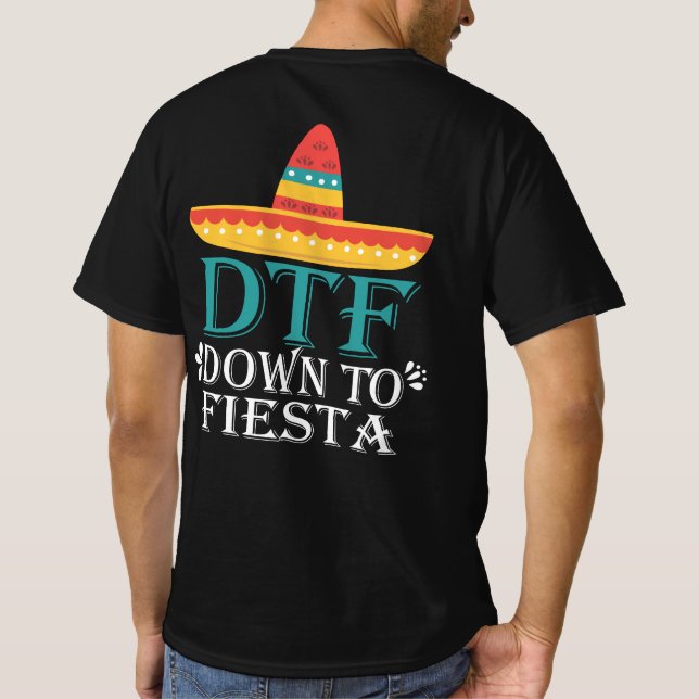 Camiseta Abajo A Fiesta DTF - Funny Cinco De Mayo (Reverso)