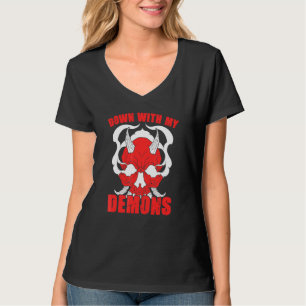 Camiseta Abajo Con Mi Pacto De Demonios Apretón De Manos Es