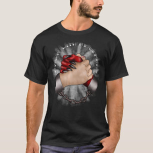 Camiseta Abajo con mis demonios el tatuaje tradicional amer