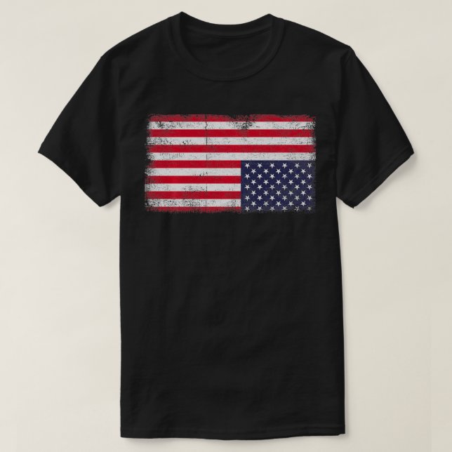 Camiseta Abajo de la bandera de los Estados Unidos (Diseño del anverso)