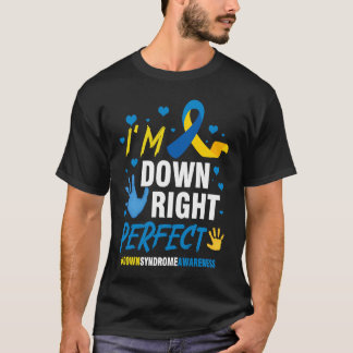 Camiseta Abajo Derecha Perfecta El Síndrome de Down Mundo C
