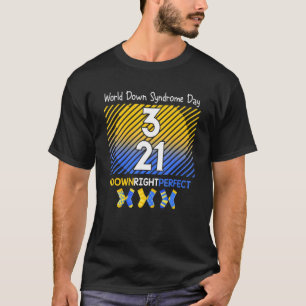 Camiseta Abajo Derecha Perfecta El Síndrome de Down Mundo C