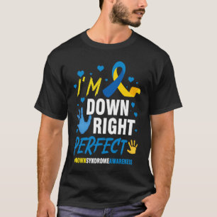 Camiseta Abajo Derecha Perfecta El Síndrome de Down Mundo C
