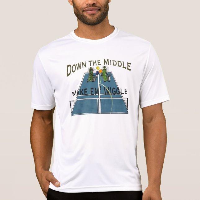 Camiseta abajo en el medio me hace menear Pickleball (Anverso)