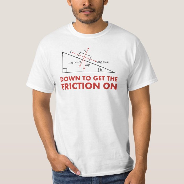 Camiseta Abajo para conseguir la fricción en diagrama de la (Anverso)
