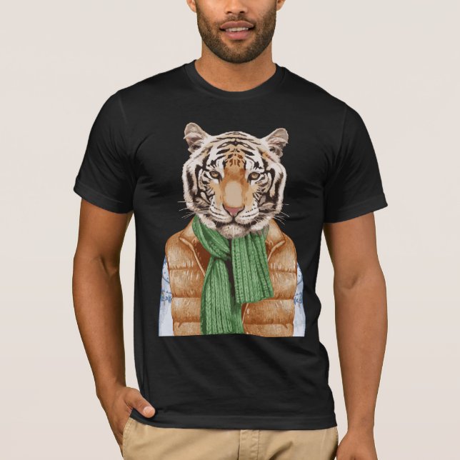 Camiseta Abajo tigre del chaleco (Anverso)