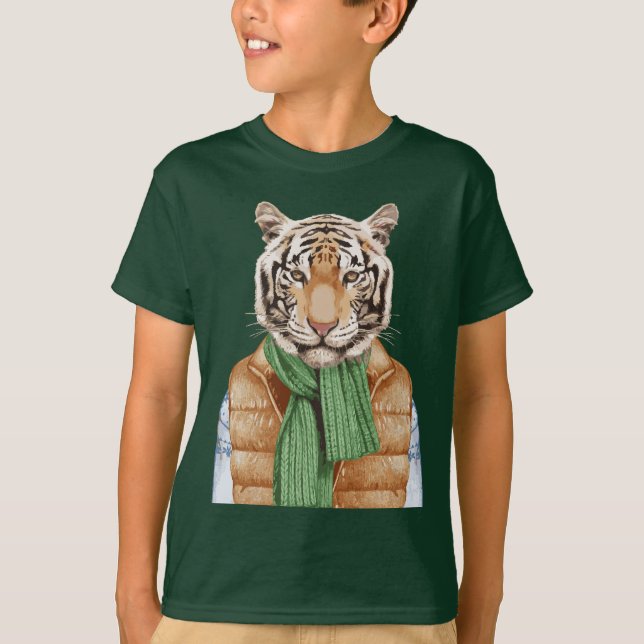 Camiseta Abajo tigre del chaleco (Anverso)