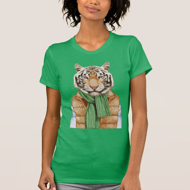 Camiseta Abajo tigre del chaleco (Anverso)