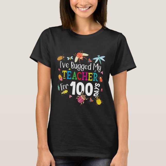 Camiseta Abandonó A Mi Profesor Durante 100 Días De Escuela (Anverso)