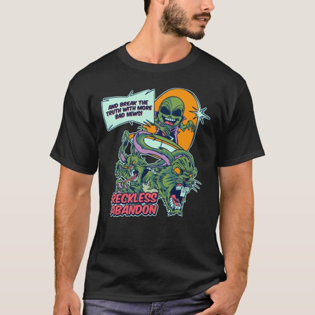Camiseta Abandono imprudente – Conejos alienígenas monstruo (Anverso)