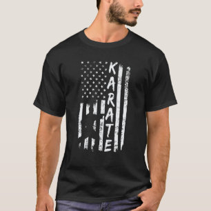 Camiseta Abanico clásico de karate de la bandera estadounid