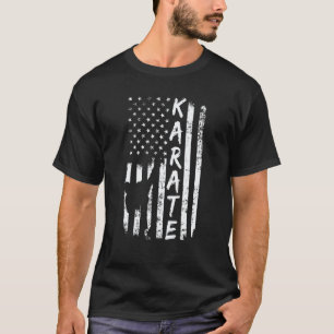 Camiseta Abanico clásico de karate de la bandera estadounid