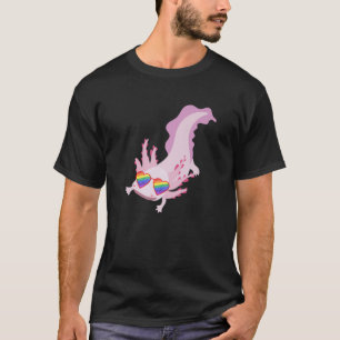 Camiseta Abarca el orgullo gay de la lesbiana Axolotl