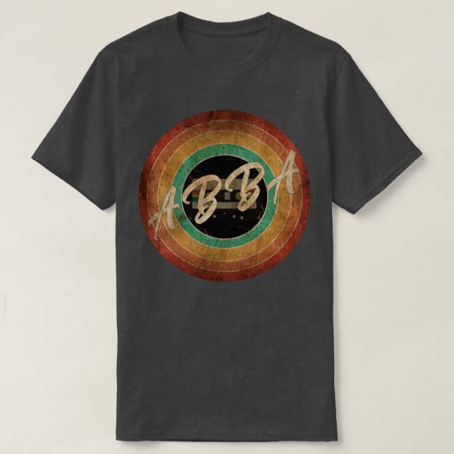 Camiseta ABBA Vintage Circle Art (Diseño del anverso)