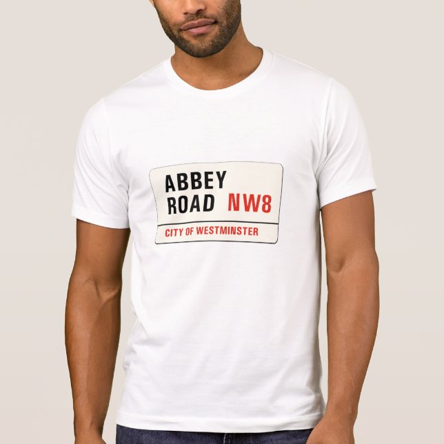 Camiseta Abbey Road, Rótulo de London Street (Anverso)