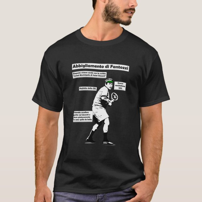 Camiseta Abbigliamento di Fantozzi (tenis) (Anverso)