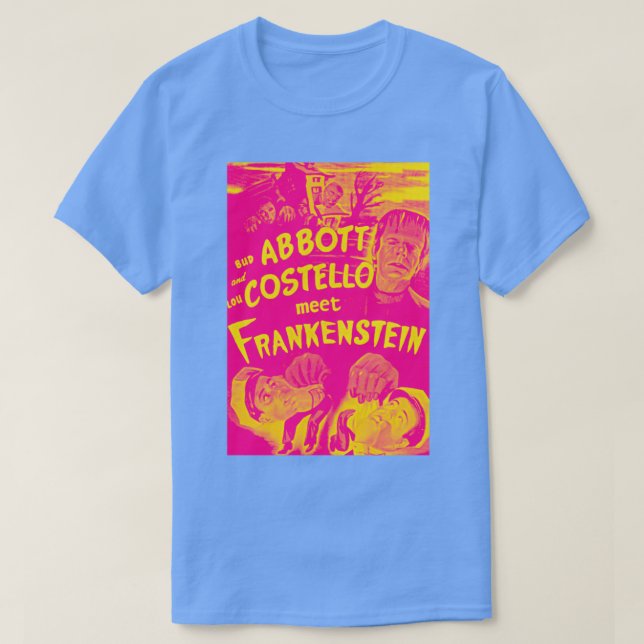 Camiseta Abbott y Costello Meet Variant rosa (Diseño del anverso)