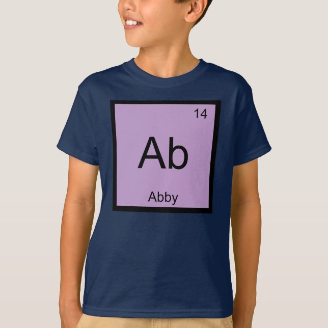 Camiseta Abby Nombre Elemento Químico Tabla periódica (Anverso)
