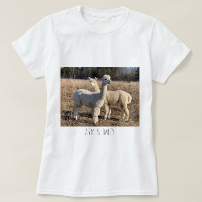 Camiseta - Abby Y Bailey De Alpacas (Diseño del anverso)