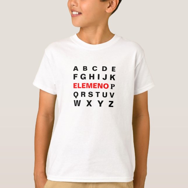 Camiseta ABC alfabet t-shirt (Anverso)