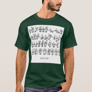 Camiseta ABC Alphabet American Sign Language Finger Spell L
