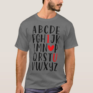 Camiseta ABC Alphabet I Love You English Teacher Valentines