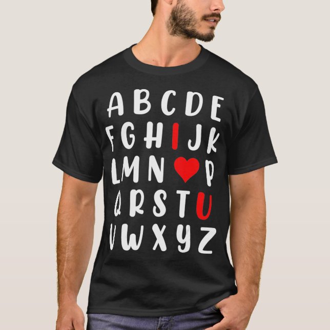 Camiseta Abc Alphabet I Love You English Teachers Valentine (Anverso)