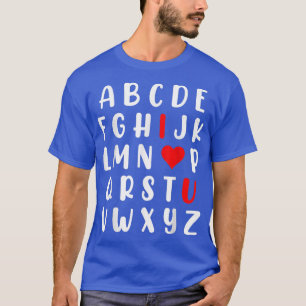 Camiseta Abc Alphabet I Love You English Teachers Valentine