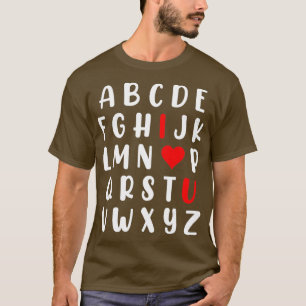 Camiseta Abc Alphabet I Love You English Teachers Valentine