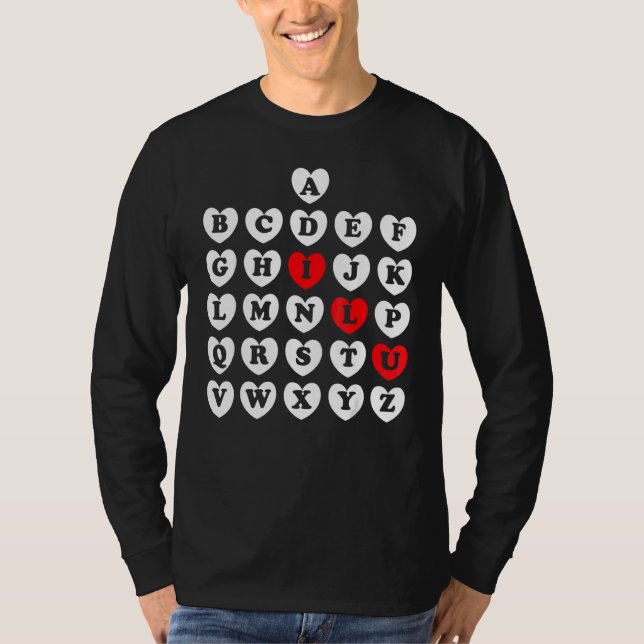 Camiseta Abc Alphabet Teacher de Inglés Valentine S Day Abc (Anverso)