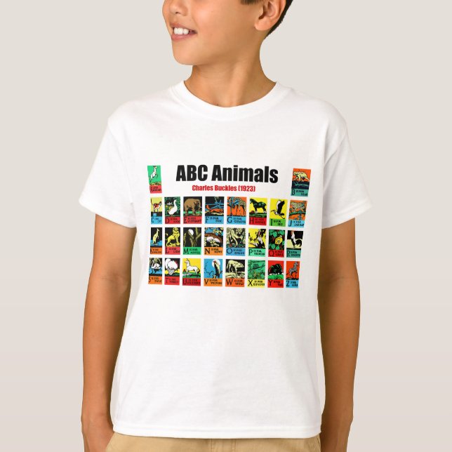 Camiseta ABC Animals , Charles Buckles (1923) (Anverso)